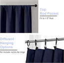 Simplebrand Ava Navy Blue Blackout Curtains for Bedroom - 72 Inch Length x 40 Inch Width, Privacy Insulated Thermal Rod Pocket Panels by TinyTreasures Baby Boutique