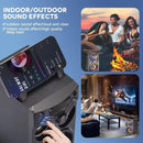 Karaoke Machine,Portable Bluetooth Karaoke Speaker with 2 Wireless Microphone for Adults Kids,with 20W(Peak) Speaker,Handle &RGB Lights,Supports TF Card/USB/Aux in/TWS,for Home,Party by TinyTreasures Baby Boutique