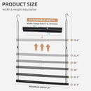 STORAGE MANIAC Hanging Closet Rod, Adjustable Width and Height Closet Hanging Organizer, Space-Saving Clothes Hanging Bar, Closet Extender Hanging Rod Double Closet Hanging Rod, 2 Pack Black by CozyNest Decor