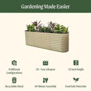 Vego Garden 32" Extra Tall Oval Metal Raised Garden Bed Kit - 9 in 1 Modular Planter Box for Vegetables, Flowers, Fruits - British Green by GreenHaven Gardens