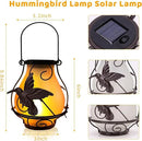 Solar Lanterns, Hanging Outdoor Lantern with Hummingbird LED Flickering Flameless Candles, Solar Lanterns Outdoor Waterproof for Table Party Decorative Yard Pathway (Hummingbird) by GreenHaven Gardens