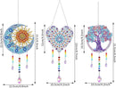 3 Pack Diamond and Painting Suncatcher Window Hanging Ornament Crystal Window Garden Decor DIY Kits for Beginners Adult Kids -Tree, Moon, Heart by GreenHaven Gardens