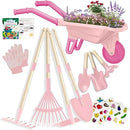 Kids Gardening Tools Outdoor Toys Set Backyard Play with Wheelbarrow Educational STEM Learning Pretend Toys Outdoor Indoor for Toddlers Kids Boys Girls by GreenHaven Gardens