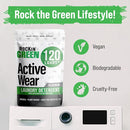 Rockin' Green Laundry Detergent, Plant based, All Natural Laundry Detergent Powder, Vegan and Biodegradable Odor Fighter, Safe for Sensitive Skin (Active Wear 120 Loads - Unscented) by TinyTreasures Baby Boutique