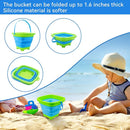 2PCS Fishing Net with Bucket, Telescopic Fishing Landing Net, Collapsible Kids Sand Bucket, Kids Fish Butterfly Catching for Freshwater Saltwater Outdoor Activities by TinyTreasures Baby Boutique