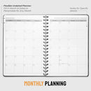 Undated Monthly Planner 2025-2026 - 18 Month Monthly Calendar Planner Book for School Office and Home - Hardcover Blank Planners for Goals Tasks and Dates - B5(6.9" x 9.8") Black by TinyTreasures Baby Boutique