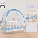 Crib Tent to Keep Baby from Climbing Out - Crib Net to Keep Baby in - Pop Up Breathable Cribs Cover - Canopy with Upgrade Strong Mesh and Durable Zipper (Blue, Lager) by TinyTreasures Baby Boutique