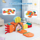 Lischwert Foam Climbing Blocks for Toddlers, Shark Theme Baby Climbing Blocks Soft Play Climbing for Toddlers with Foldable Block and Tunnel Indoor Climbing Toys for Toddler 1-3, 6 Pieces by TinyTreasures Baby Boutique