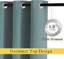 NICETOWN Blackout Curtains & Drapes for Living Room - Energy Saving Thermal Insulated Solid Grommet Sound Reducing Curtains for Bedroom, Greyish Blue, 2 Panels, W52 x L108 by TinyTreasures Baby Boutique