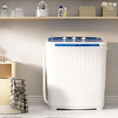 Pataku Portable Washing Machine, Compact Twin Tub Mini Washing Machine, 17.6 LBS Washer and Dryer Combo with Soaking Function, Semi-Automatic for Apartment, Dorms, RVs, Camping (White & Blue) by CozyNest Decor