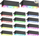 Derynome Solar Fence Lights Outdoor - Dusk to Dawn IP45 Waterproof Solar Garden Lights for Outside, Step, Backyard, Railing, Step, Patio & Wall (Color Change+7 Color, 12 Pack) by GreenHaven Gardens