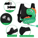 3 in 1 Toddler Harness Leash + Baby Anti Lost Wrist Link, Accmor Cute Dinosaur Child Safety Harness Tether, Kids Walking Wristband Assistant Strap Belt for Parent Boys Outdoor Activity (Black) by TinyTreasures Baby Boutique