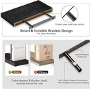 Fun Memories 16 Inch Floating Shelves - Deep Rustic Black Wooden Wall Shelves - Extra Deeper & Thicker Wall Mounted Storage Shelf for Bedroom, Kitchen, Farmhouse - 2 Pack, Rustic Black by CozyNest Decor