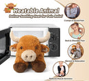 Cuckool Bull Stuffed Animals, Microwavable Stuffed Animals Adorable Fluffy Bull Plush for Warmth & Comfort, Heatable Coolable Lavender Scent Toys, Cute Soft Plushies Gift for Kids Boys Girls & Adults by TinyTreasures Baby Boutique