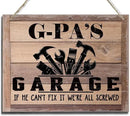 Rustic Wood Sign - Father's Day & Grandpa's Gift - Decor Hanging Wall Art - 'If He Can't Fix It...' by CozyNest Decor