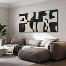 SIGNWIN 24"x46" Extra Large Framed Wall Art Black and White Abstract Geometric Design, Minimalist Modern Print for Home Living Room Bedroom Decor (Frame Assembly Required) by CozyNest Decor