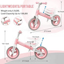 Toddler Balance Bike Toys for 1 to 4 Year Old Girls Boys Adjustable Seat and Handlebar No-Pedal Training Bike Best Gifts for Kids by TinyTreasures Baby Boutique