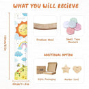 Personalized Name Growth Chart for Wall, Sun Rainbow Height Chart for Kids, No-Drill Growth Chart for Wall, Perfect as Kids Room Decor & Thoughtful Birthday Gift for Boys and Girls by CozyNest Decor