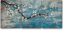 amatop Extra Large Wall Art for Living Room 100% Hand-Painted Framed Decorative Plum Floral Oil Painting Set Decorative Modern Blue Tree Artwork Ready to Hang by CozyNest Decor