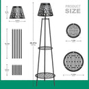 2 Pack Metal Solar Floor Lights Outdoor with Plant Stands, 45.5'' Solar Powered Street Lights, Solar Lantern for Garden Yard Pathway Driveway Porch by GreenHaven Gardens