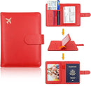 Melsbrinna Rfid Passport Holder for Travel women/Men, Cute Passport Wallet Rfid Blocking Card Slots, Rfid Passport Cover/CaseTravel Wallet, Passport Book Holder (1, Red2) by TinyTreasures Baby Boutique