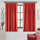 ANRODUO Back Tab Blackout Curtains for Bedroom Living Room, Rod Pocket Pinch Pleated Thermal Insulated Room Darkening Curtains 54 Inches Long 2 Panels, Burnt Orange, 42 x 54 Inch by TinyTreasures Baby Boutique