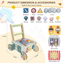 Wooden Baby Walker, Baby Push Walker, Montessori Kitchen Walker Toy, Push and Pull Learning Activity Walkers, Baby Walker with Wheels for Boys&Girls 12 Months, Baby Walker Push Toy Gifts for Toddler by TinyTreasures Baby Boutique