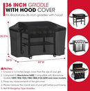 Unicook 5482 Griddle Cover for Blackstone 36 Inch Griddle with Hood, Heavy Duty Waterproof Flat Top Gas Grill Cover for Outdoor Grill, All Weather Protection, Black by GreenHaven Gardens