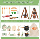 Kids Camping Toys Set - Pretend Play Camping Set with Food Toy, Spray Stove, Oil Lantern, Binoculars, Compass, Tableware, Watch & Storage Bag, Birthday for Ages 3+ by TinyTreasures Baby Boutique