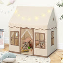 INFANS Kids Play Tent with Washable Mat Star Light Windows, Anti-Trip Large Playhouse Toys for Children Boys Girls, Indoor Outdoor Princess Tents Castle for Toddlers (Beige) by TinyTreasures Baby Boutique