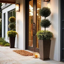 LA JOLIE MUSE Tall Outdoor Planters Set of 2, 20 inch Large Tapered Square Planters for Indoor/Outdoor Plants, Large Outdoor Flower Pots for Front Door, Patio and Deck by CozyNest Decor