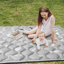 Baby Play Mat, 50x50 Playpen Mat with Super Soft Touch, Activity Mat with Upgraded Anti-Slip Bottom, Machine Washable Crawling Mat for Floor & Picnic (Boho Gray) by TinyTreasures Baby Boutique