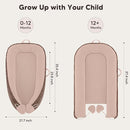 Baby Lounger - Infant Lounger Pillow for Newborn 0-24 Months, Soft, Breathable & Portable Baby Lounger Pillow for Boys & Girls, Cozy Baby Floor Seat for Home & Travel (Sand) by TinyTreasures Baby Boutique
