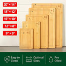 ROYAL CRAFT WOOD Wooden Serving Boards for Kitchen Meal Prep&Bamboo Wood Cutting Board Set with Deep Juice Groove Side Handles-Charcuterie & Chopping Butcher Block for Meat-Kitchen Gadgets Gift (5Pcs) by CozyNest Decor