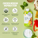 Serenity Kids 6+ Months World Explorers Mexican Chicken Baby Food Pouches - Chicken Mexican Stew - BPA-Free Organic Baby Food Puree with Protein & Veggies - 3.5 Oz, 6 Count by TinyTreasures Baby Boutique