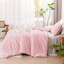 Litanika Pink Twin/Twin XL Comforter Set, 2 Pieces Girls Teen Kids Cute Soft Solid Bedding Comforter Set, All Season Bed Set (66x90In Comforter & 1 Pillowcase) by CozyNest Decor