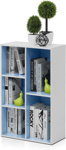 Furinno 5-Cube Reversible Open Shelf, White/Light Blue 11069WH/LBL by TinyTreasures Baby Boutique