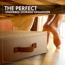 HOMELUX THEORY 2pc Under Bed Storage Containers, Bedroom Under the Bed Drawer Storage Organizer with Bins and Lids, Medium Underbed Clothes Storage Box Ideal for Blanket, Fabric, & Shoes (Ivory) by CozyNest Decor