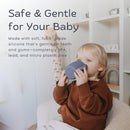 Silicone Sippy Cups with Easy Grip Transition Handles and a Soft Spout. A Non Toxic No Spill Unbreakable Training Cup 150ml/5oz |2-PACK Midnight Blue and Canary| by TinyTreasures Baby Boutique