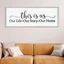 LuZhiQiang This Is Us Sign Wall Decor 40"×15" for Bedroom Family Sign Large Framed Wooden Wall Hanging Art (White) by CozyNest Decor