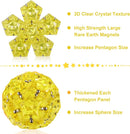RoomyRoc Magnetic Fidget Sphere - Pentagons Magnets Balls - 12 Piece Set - Crystal Golden - Magnet Fidgets Toy - Creativity Beyond Imagination, Inspirational, Recreational, Desk Toys for Adults by TinyTreasures Baby Boutique