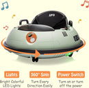 12V Electric Ride on Bumper Car for Toddlers, Kids Bumper Car with Remote Control, 360 Degree Spin, LED Lights, Dual Joysticks, Safety Belt for 18+ Months Kids, Green by TinyTreasures Baby Boutique