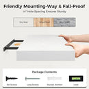 Fun Memories White Floating Shelves 30x 12 Inch, Deep Floating Shelf Wall Mounted, 12" Deep Wall Shelves for Books, Bathroom, Bedroom, Kitchen, Thicked Shelves for Home Storage & Display, Set of 2 by CozyNest Decor