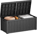 150 Gallon Outdoor Storage Cabinet, Large Outdoor Storage Box for Patio Furniture Covers, Cushion Pillows, Waterproof Deck Box with Lockable Lid for Garden Tools, Pool Accessories, Black by CozyNest Decor
