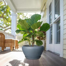 Ceramic Planter - 13 Inch Planter for Indoor Plants Large Plant Pot with Drainage Hole and Saucer Round Outdoor Planter Modern Flower Pot for Home Decor Gray by GreenHaven Gardens