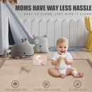 Baby Play Mat for Floor, 1.3" Thick Extra Large Cushioning Memory Foam Playpen Cushion, Soft Coral Velvet Tummy Time Mat with Non-Slip Backing, Child Nursery Rug for Toddlers, Kids (Beige, 79X59) by TinyTreasures Baby Boutique
