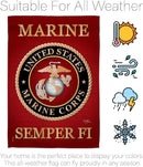 Breeze Decor Marine Corps House Flag - Pack Armed Forces USMC Semper Fi United State American Military Veteran Retire Official Support Our Troops - Banner Small Garden Yard Gift Double-Sided 28 X 40 by GreenHaven Gardens