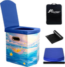 Upgrade XL Portable Toilet for Adults, Extra Large Portable Travel Floding Toilet, Camping Tall Toilets with Lid for Adults and Kids Compact Potty for Car,Hiking,Beach and Camping by TinyTreasures Baby Boutique