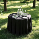 Surmente 132 inch Round Tablecloths -2 Pack Black Round Table Cloths, Polyester Fabric Table Covers for Wedding, Party, Banquet, or Restaurant by CozyNest Decor