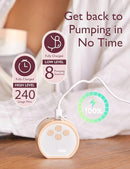 Momcozy Hands-Free Breast Pump S12 Pro, Wearable & Portable Pump with Soft DoubleFit Flange, 3 Modes | 9 Levels Double Electric Pump, Smart Display, 24mm, 2 Pack, Cozy Orange by TinyTreasures Baby Boutique